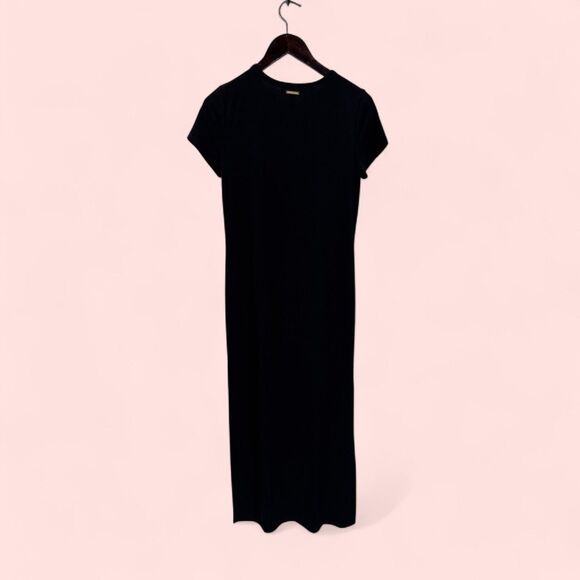Michael Kors NWT Black T-shirt Maxi Dress With Side Slits Size S - Picture 3 of 4
